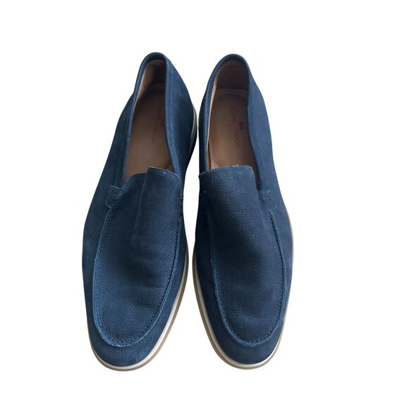 JOHN LONDON Blue Suede Leather Loafers Flats Size US 11 - Picture 6 of 8